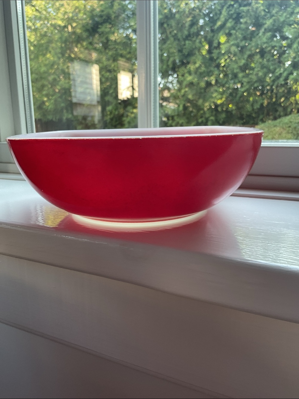 Vintage Pyrex Red Square 2 1/2 Quart A-7 525B-015 Hostess Serving Bowl Dish